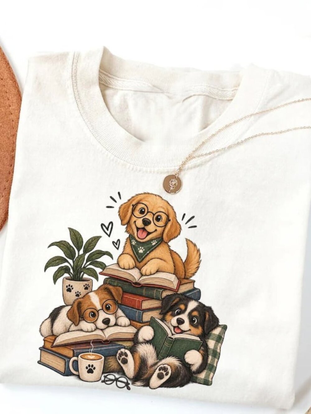 Cute Reading Dog Tee, Book And Dog Lover Shirt, Funny Dog Shirt